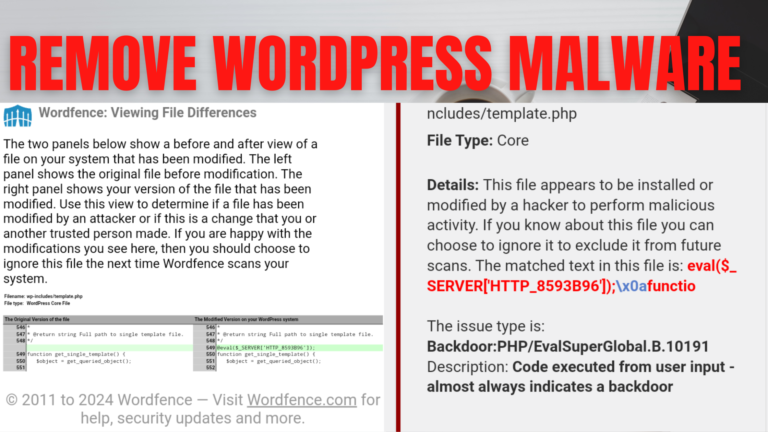 How to Remove Malware Changing wp-includes Files